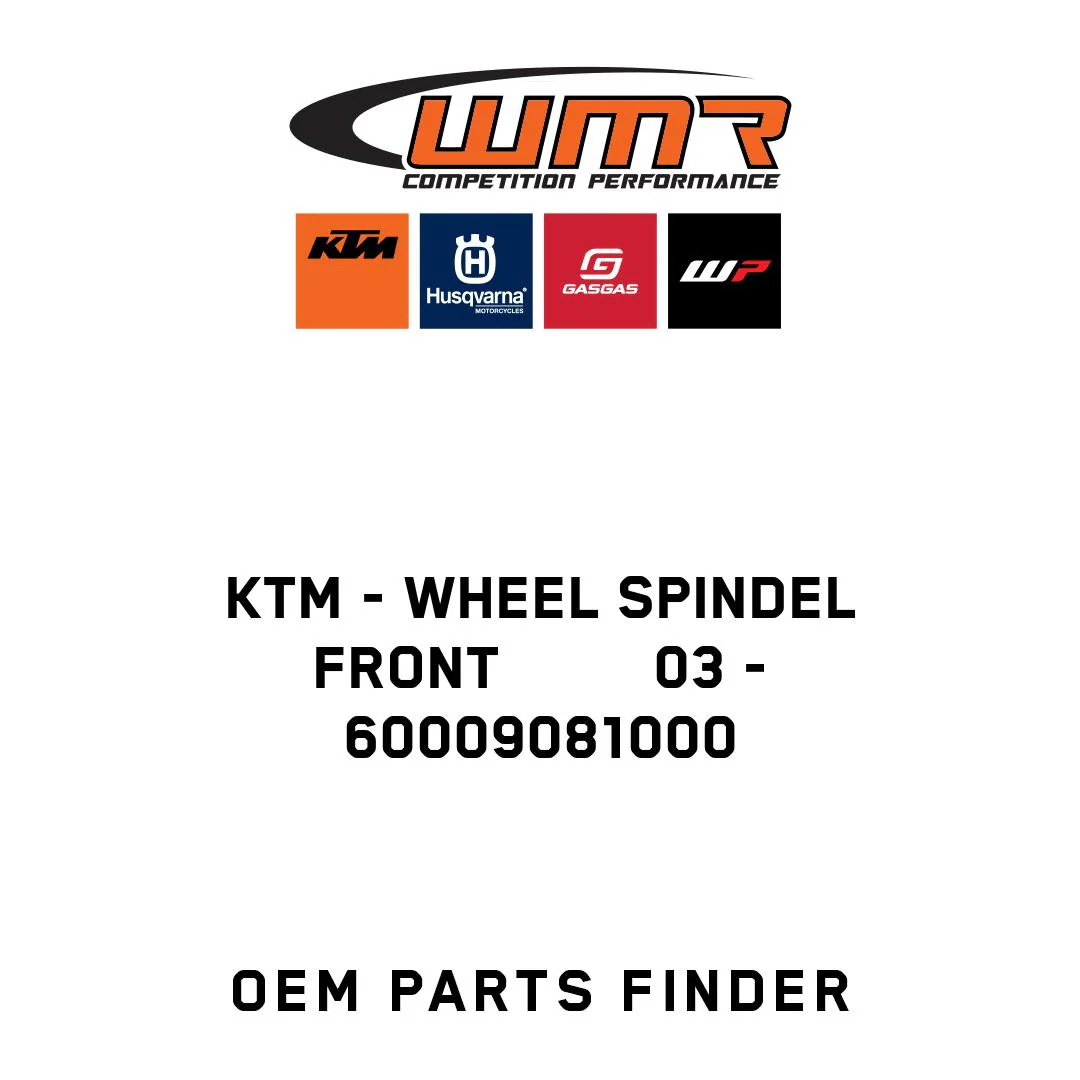 KTM - WHEEL SPINDEL FRONT         03 - 60009081000