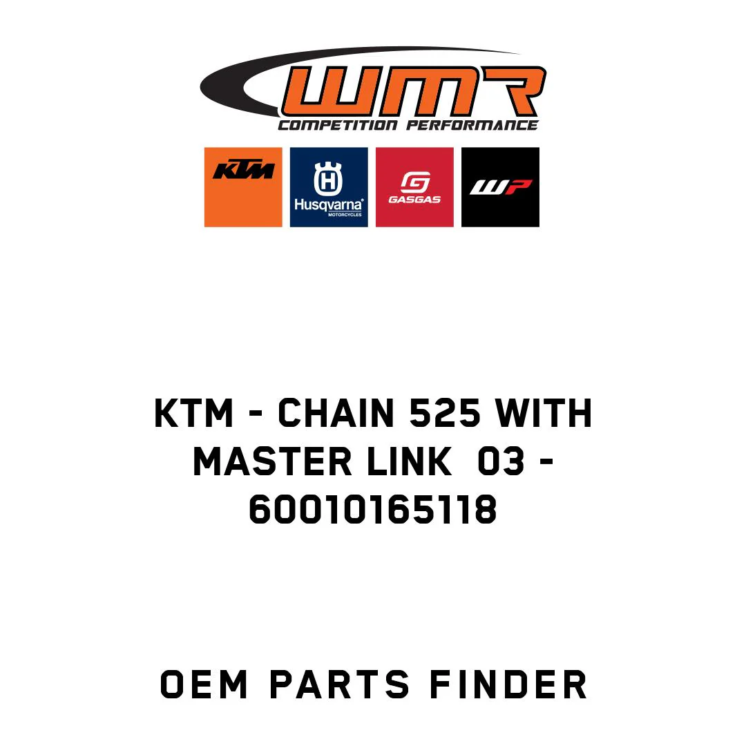 KTM - CHAIN 525 WITH MASTER LINK  03 - 60010165118