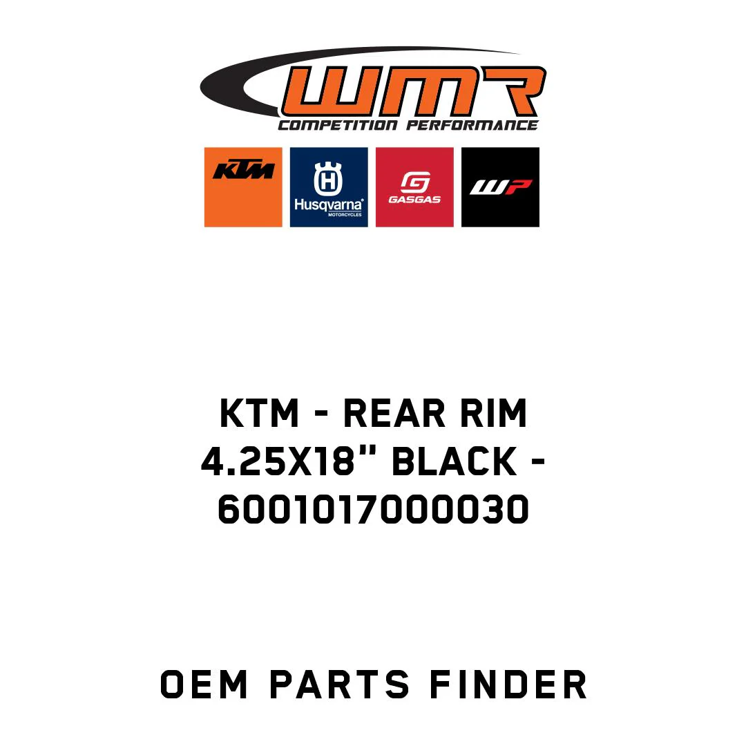 KTM - Rear rim 4.25x18" black - 6001017000030
