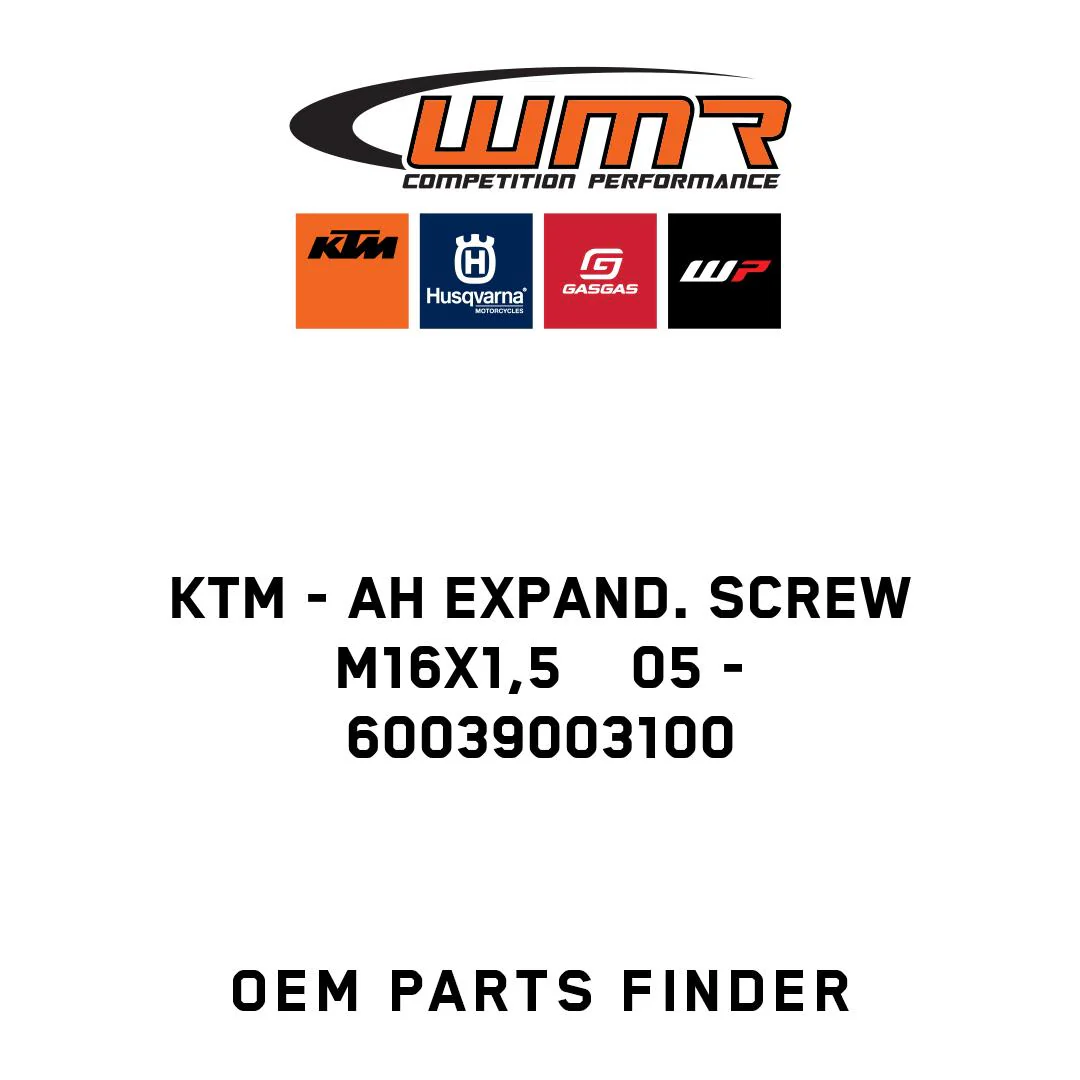 KTM - AH EXPAND. SCREW M16X1,5    05 - 60039003100