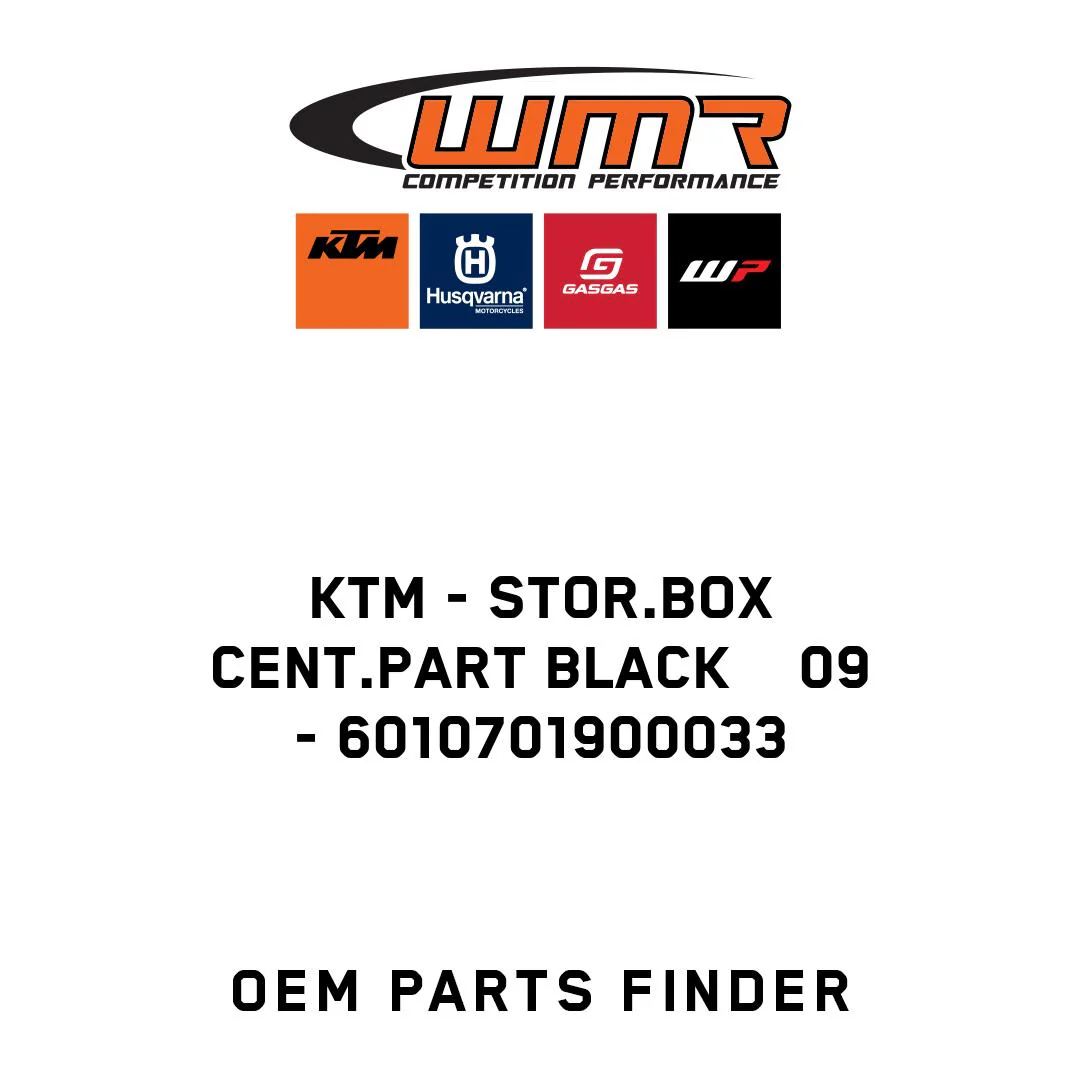 KTM - STOR.BOX CENT.PART BLACK    09 - 6010701900033