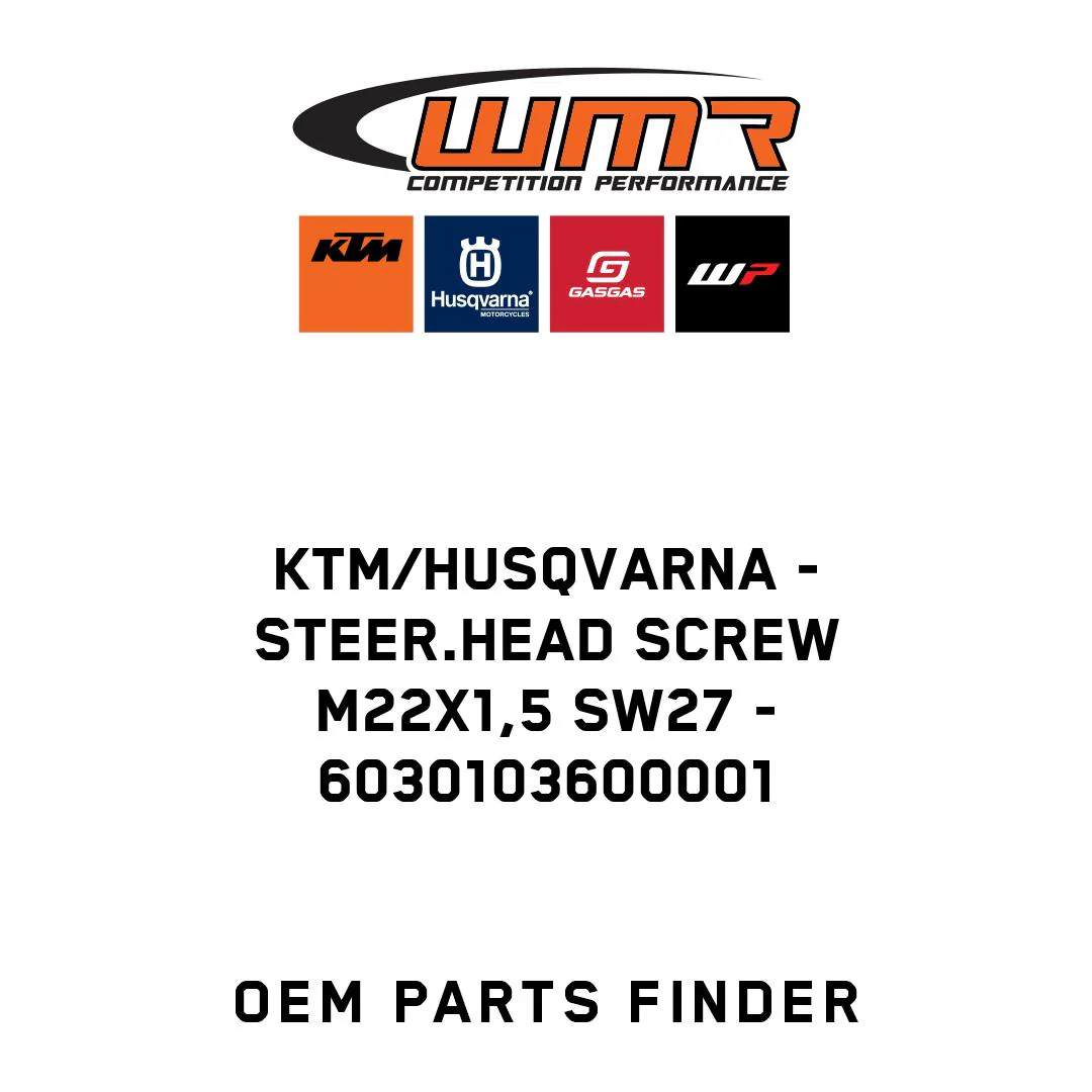KTM/Husqvarna - STEER.HEAD SCREW M22X1,5 SW27 - 6030103600001