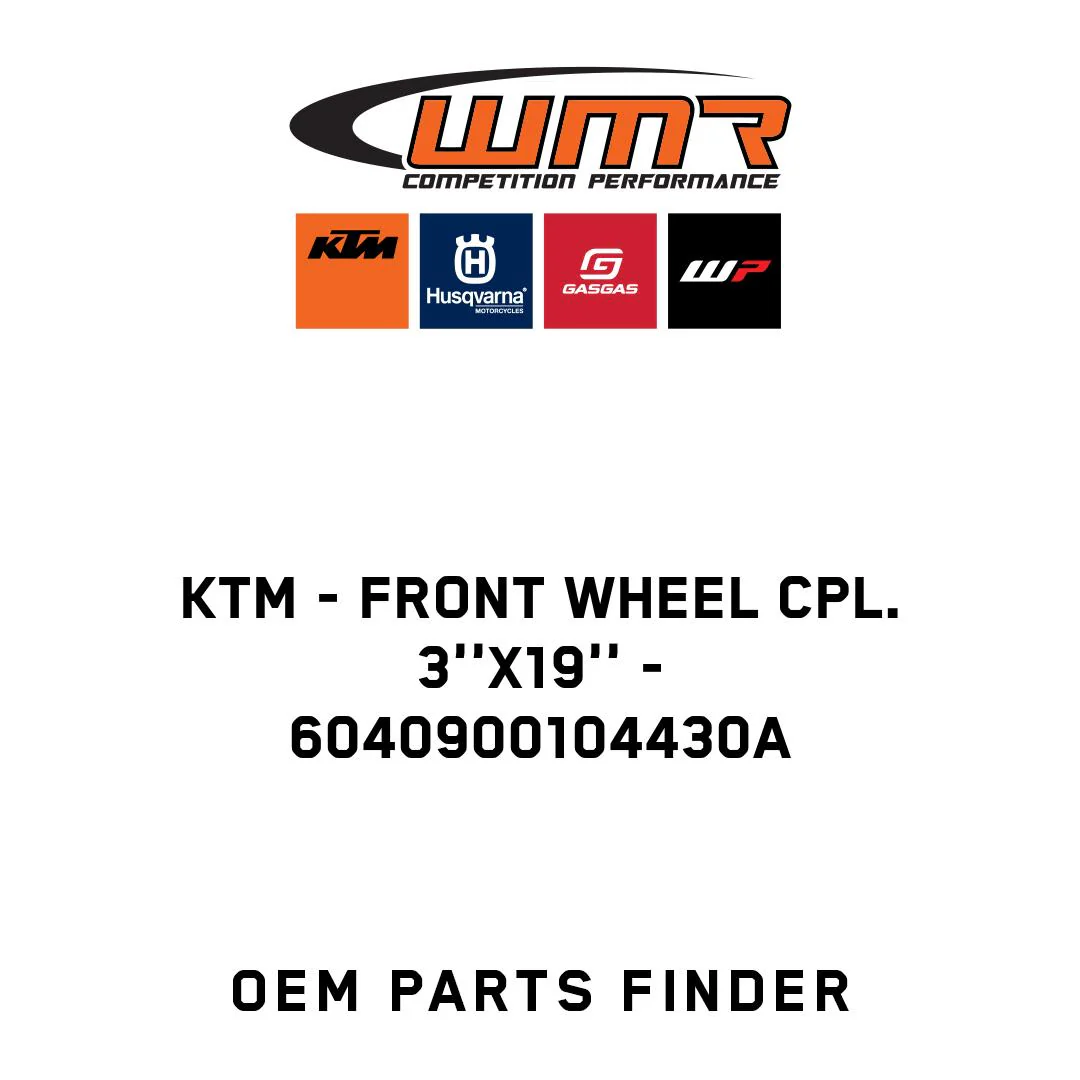 KTM - FRONT WHEEL CPL. 3''X19'' - 6040900104430A