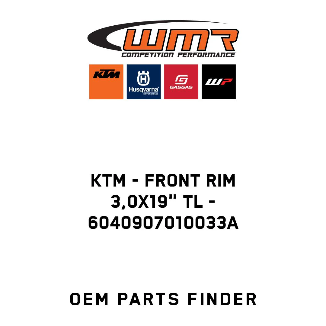KTM - Front rim 3,0x19" TL - 6040907010033A