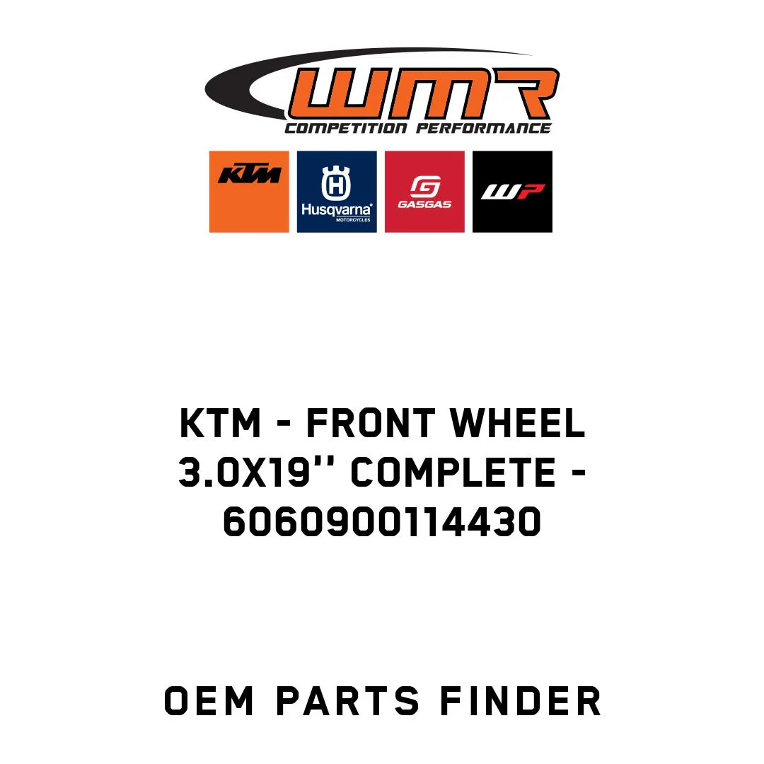 KTM - Front wheel 3.0X19'' complete - 6060900114430