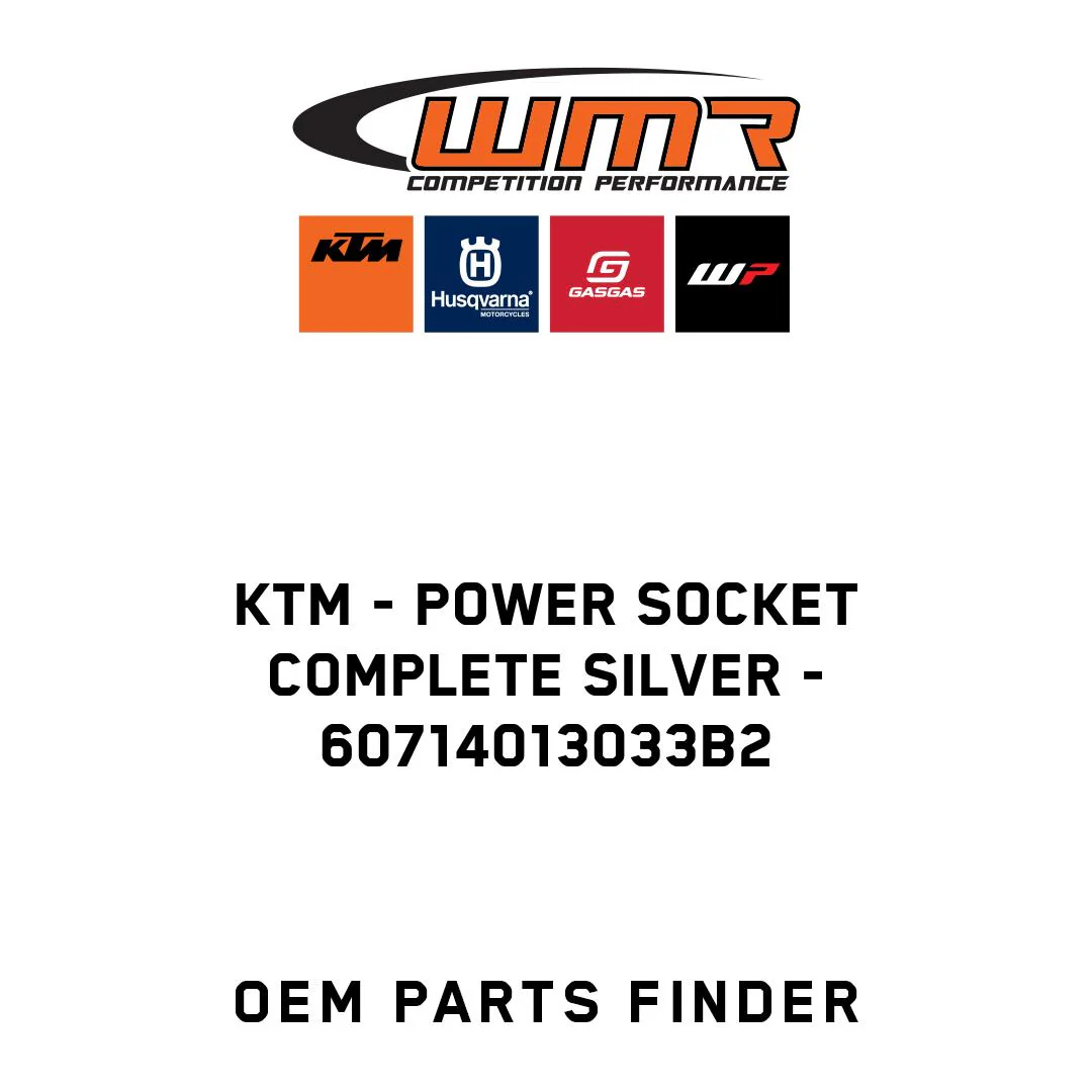 KTM - Power socket complete silver - 60714013033B2