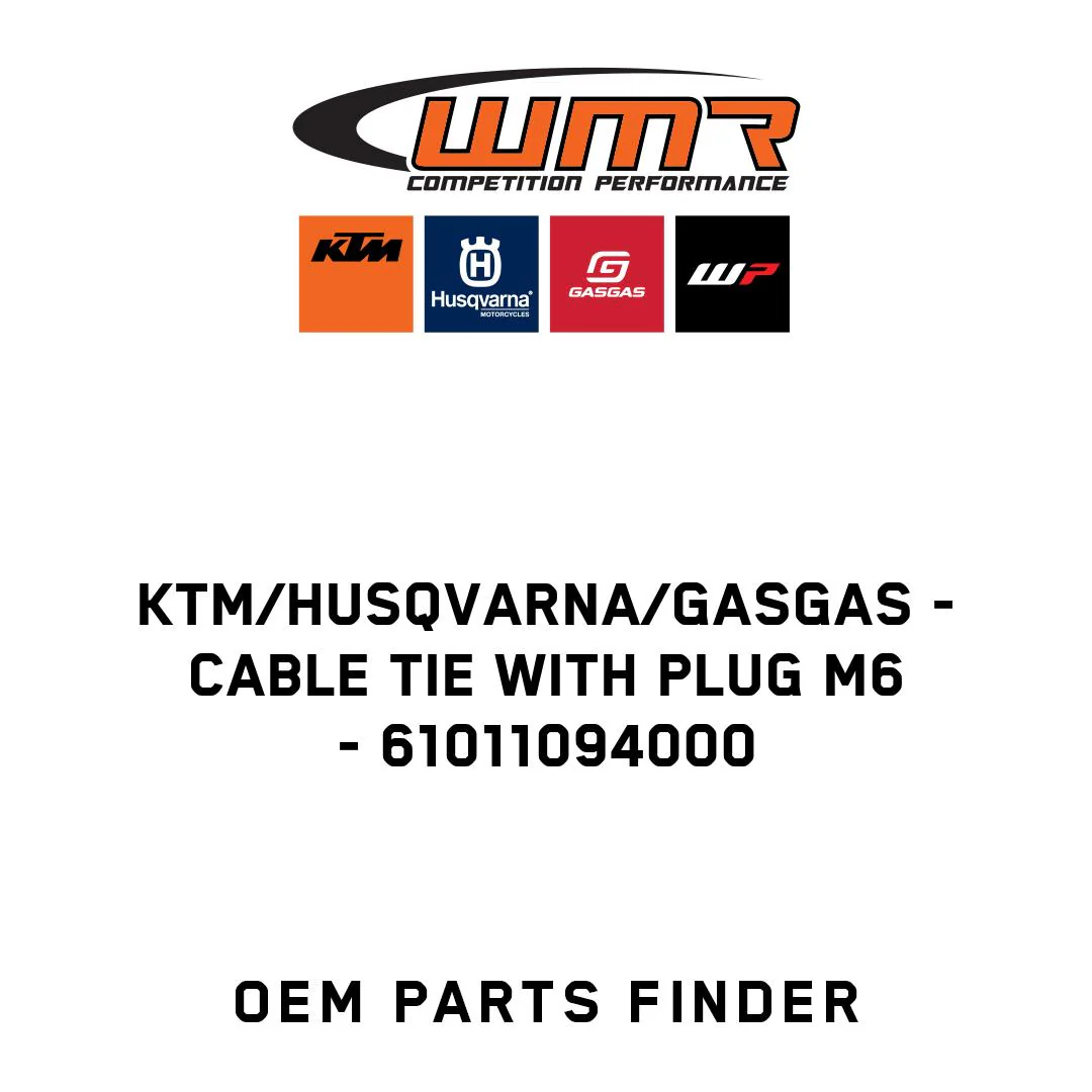 KTM/Husqvarna/GASGAS - Cable tie with plug M6 - 61011094000