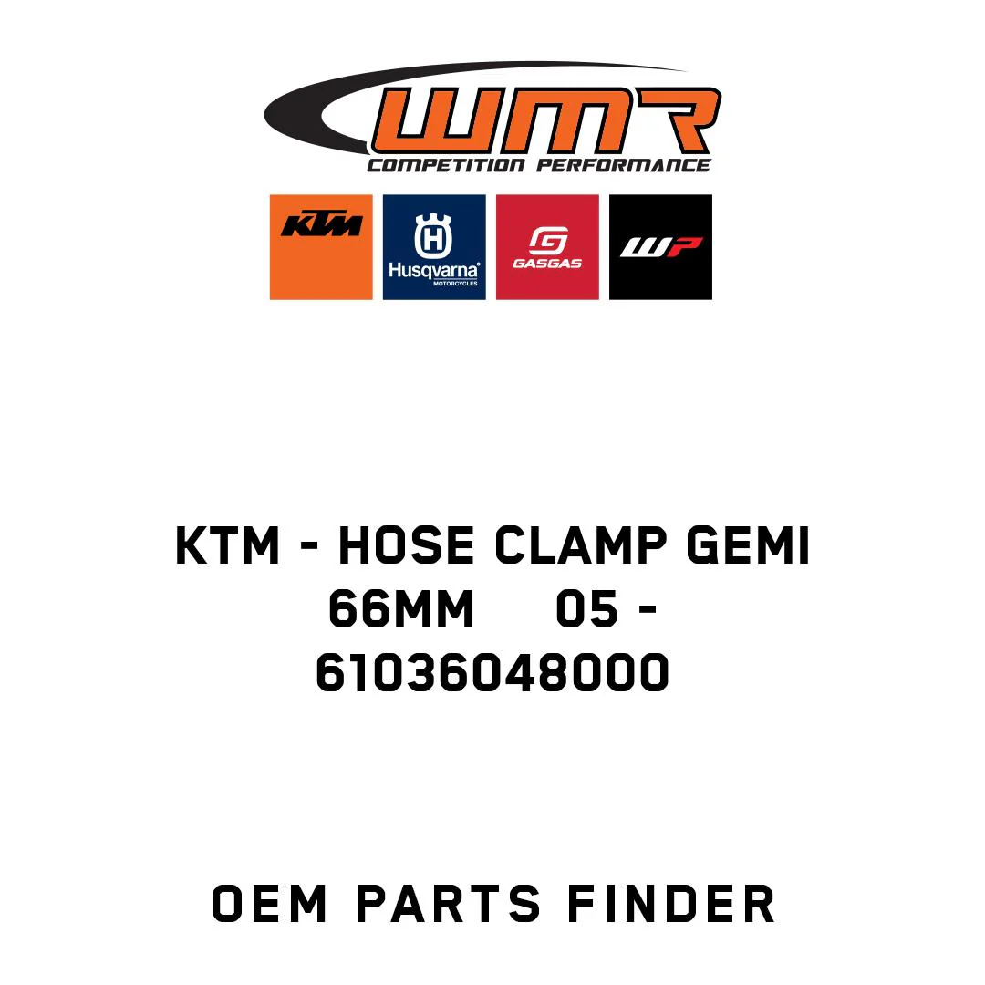 KTM - HOSE CLAMP GEMI 66MM     05 - 61036048000