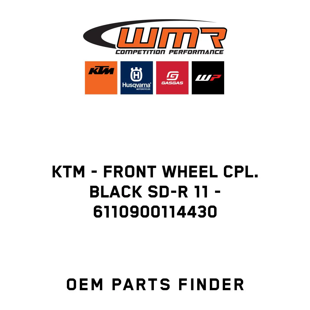 KTM - FRONT WHEEL CPL. BLACK SD-R 11 - 6110900114430