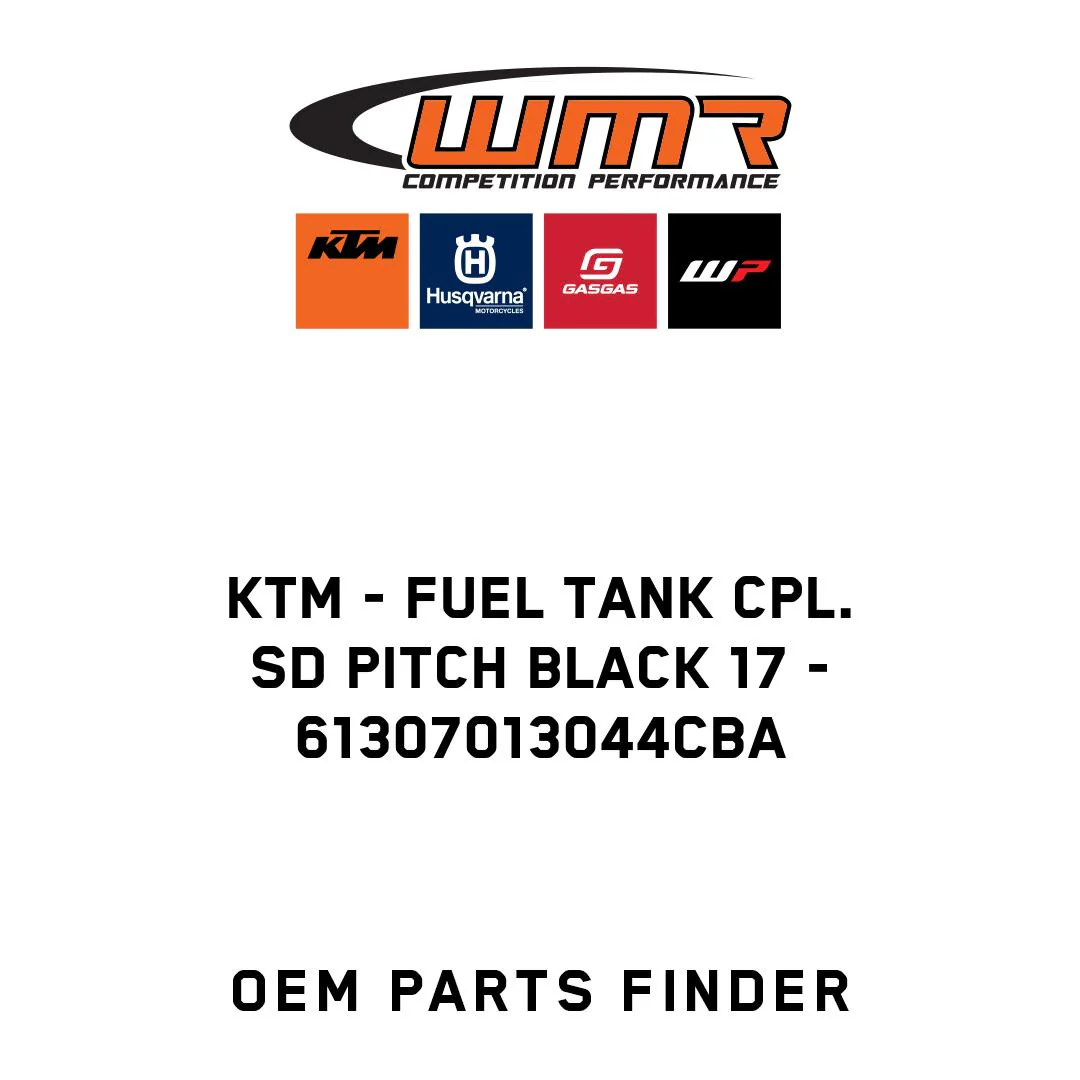 KTM - Fuel tank cpl. SD pitch black 17 - 61307013044CBA