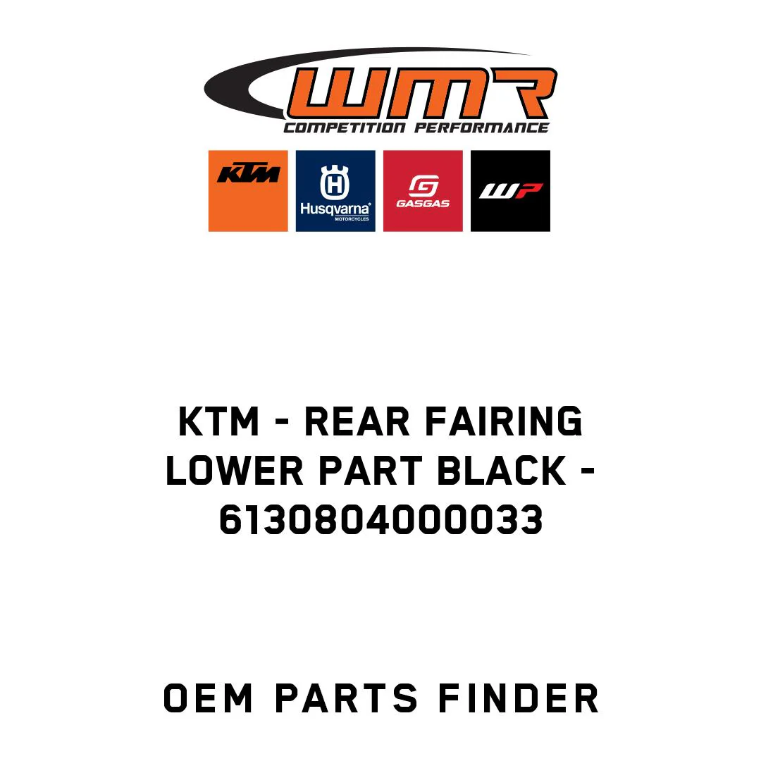KTM - REAR FAIRING LOWER PART BLACK - 6130804000033