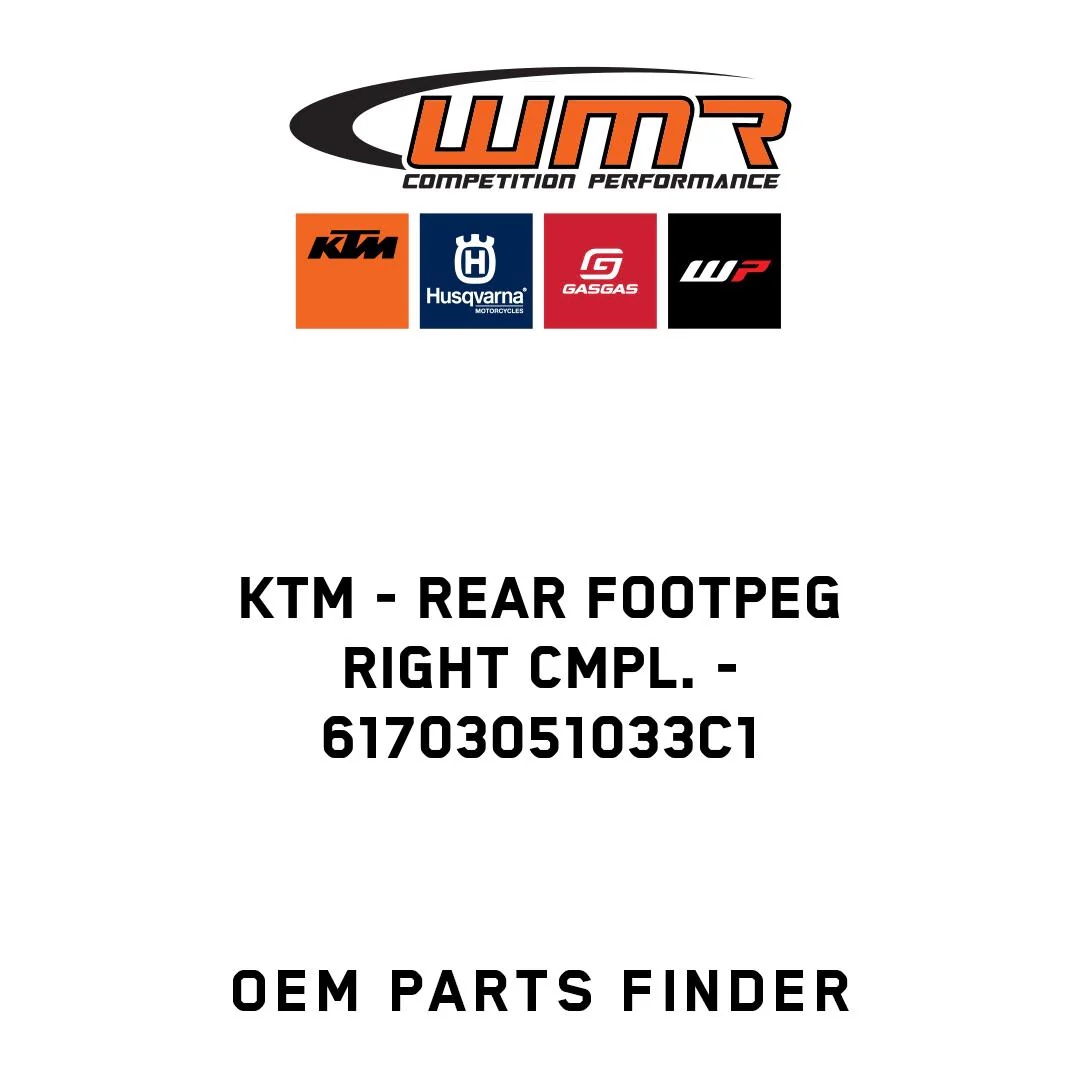 KTM - Rear footpeg right cmpl. - 61703051033C1