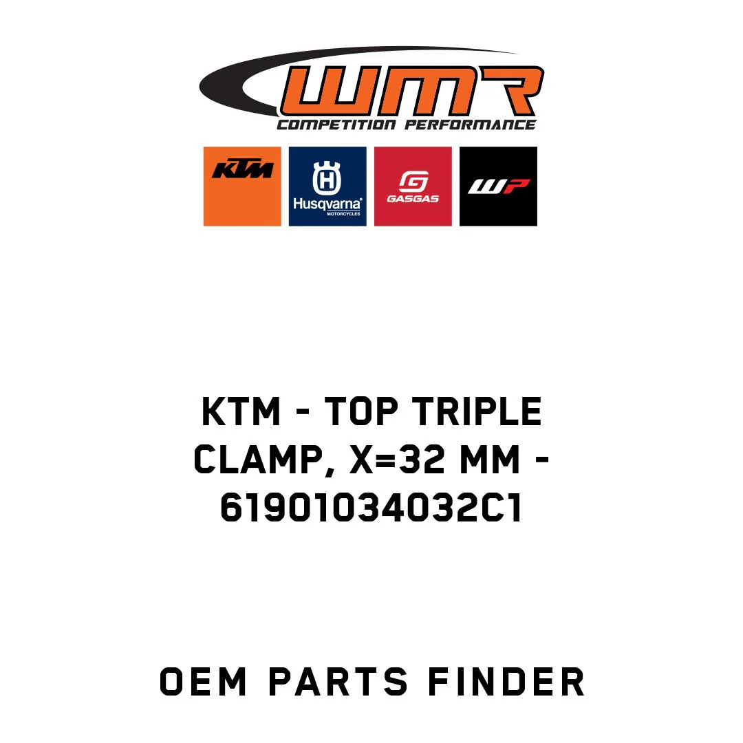KTM - Top triple clamp, X=32 mm - 61901034032C1