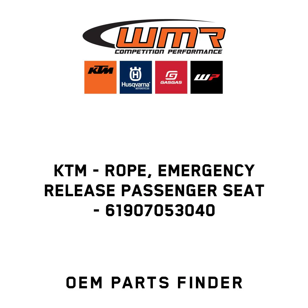 KTM - Rope, emergency release Passenger seat - 61907053040