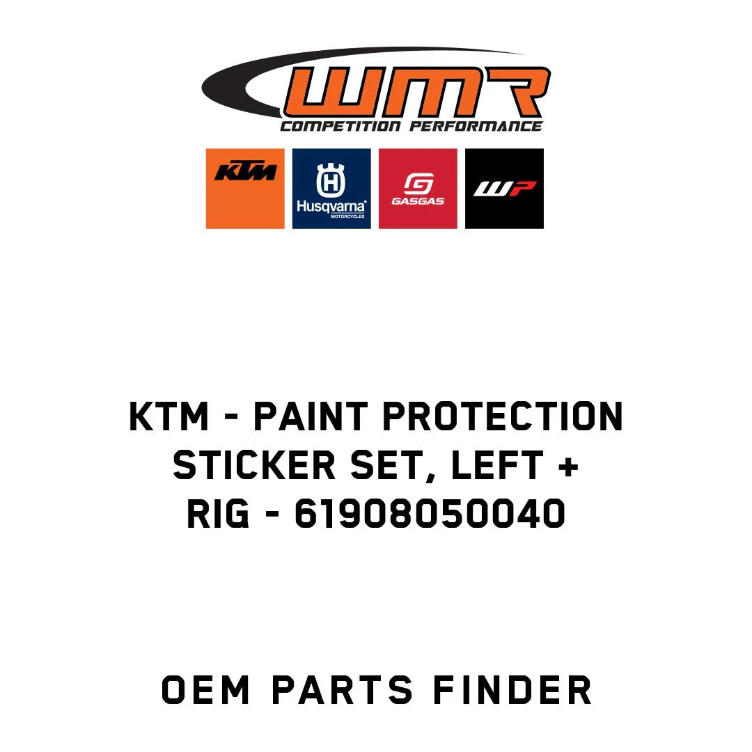 KTM - Paint protection sticker set, left + rig - 61908050040