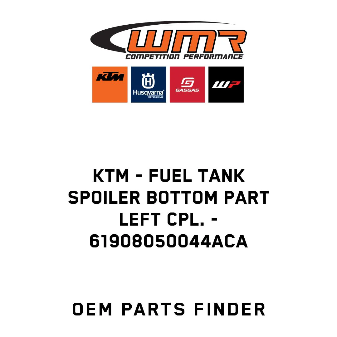KTM - Fuel tank spoiler bottom part left cpl. - 61908050044ACA