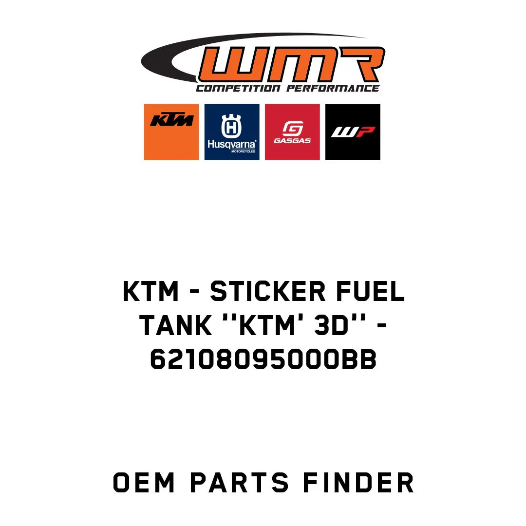 KTM - STICKER FUEL TANK ''KTM' 3D'' - 62108095000BB