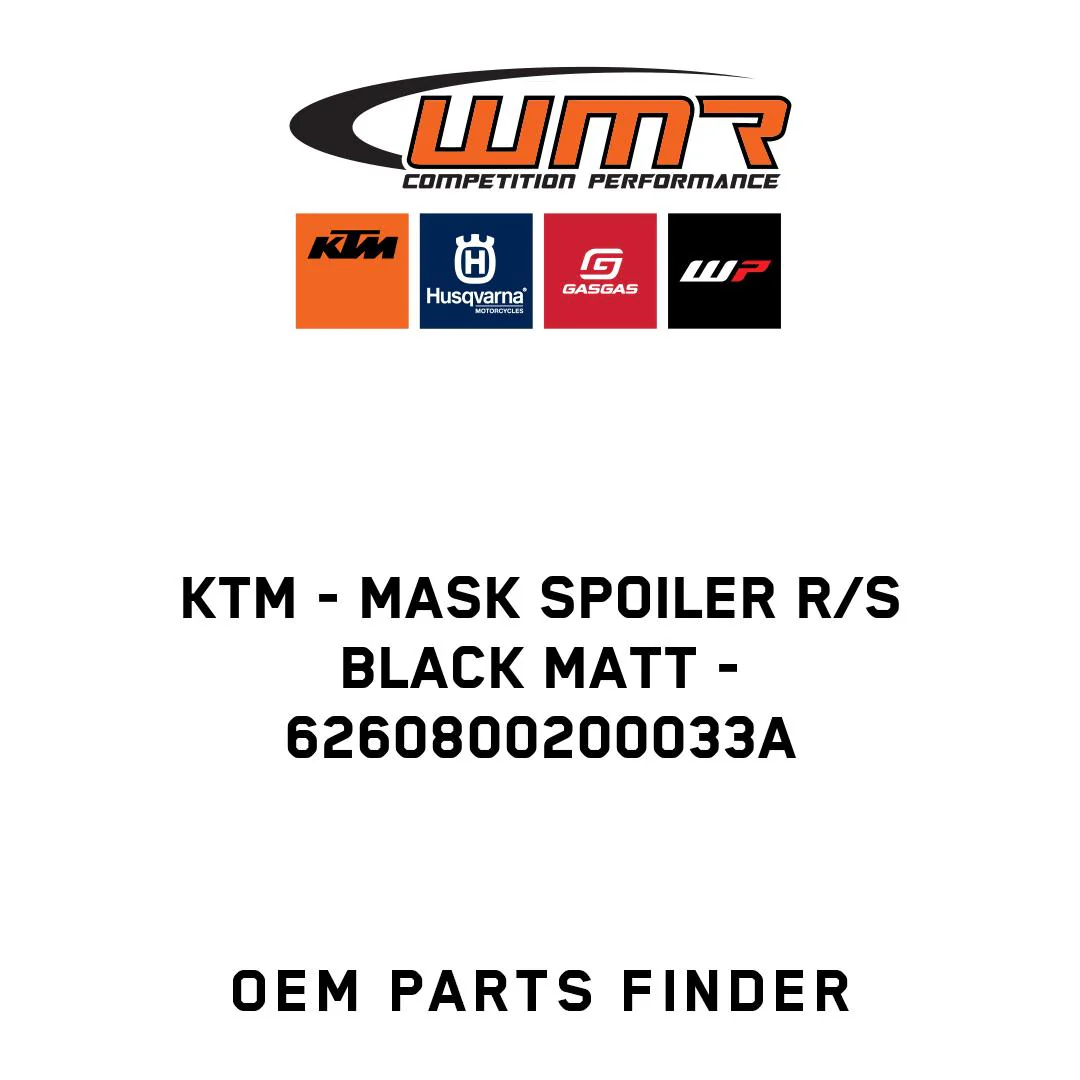 KTM - MASK SPOILER R/S BLACK MATT - 6260800200033A