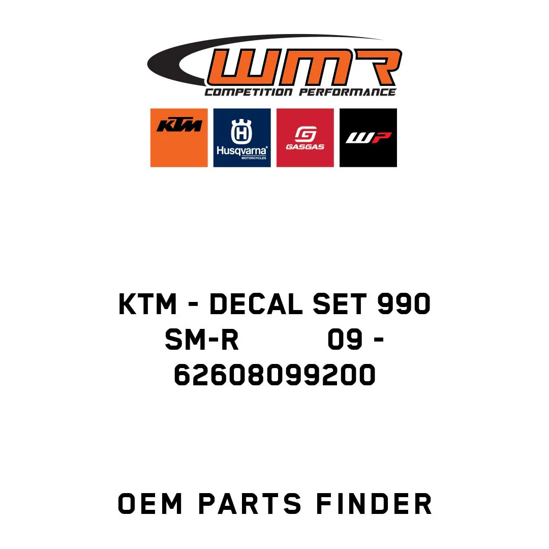 KTM - DECAL SET 990 SM-R          09 - 62608099200