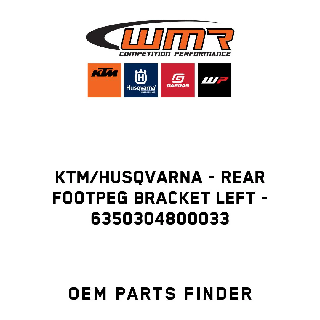KTM/Husqvarna - Rear footpeg bracket left - 6350304800033