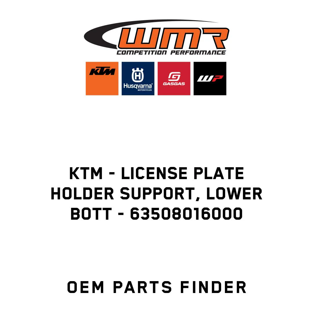 KTM - License plate holder support, lower bott - 63508016000