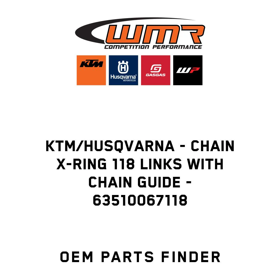 KTM/Husqvarna - chain X-Ring 118 links with chain guide - 63510067118