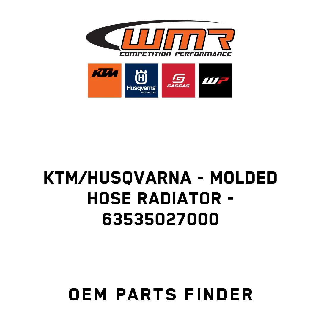 KTM/Husqvarna - molded hose radiator - 63535027000