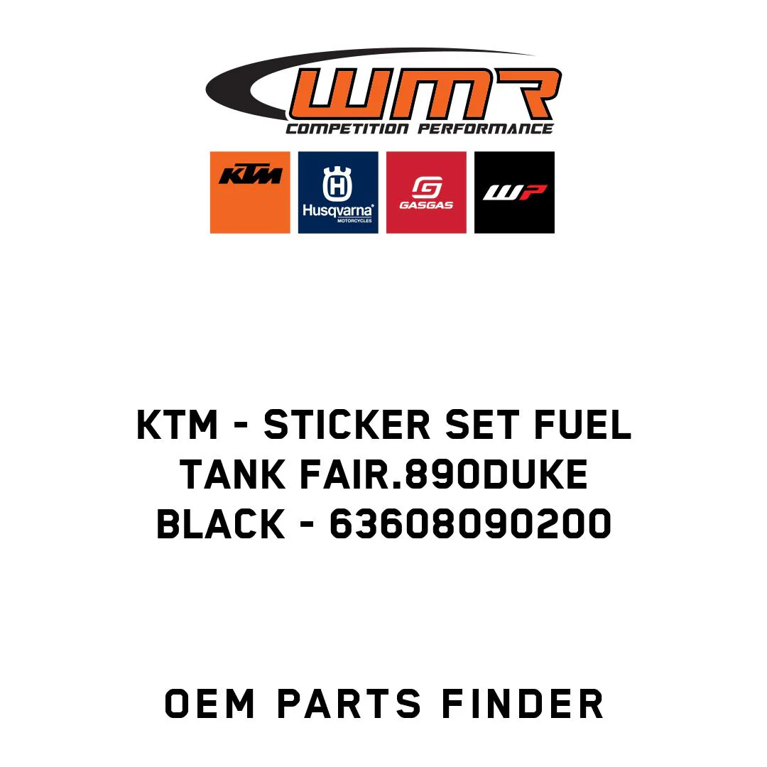 KTM - Sticker set fuel tank fair.890Duke black - 63608090200