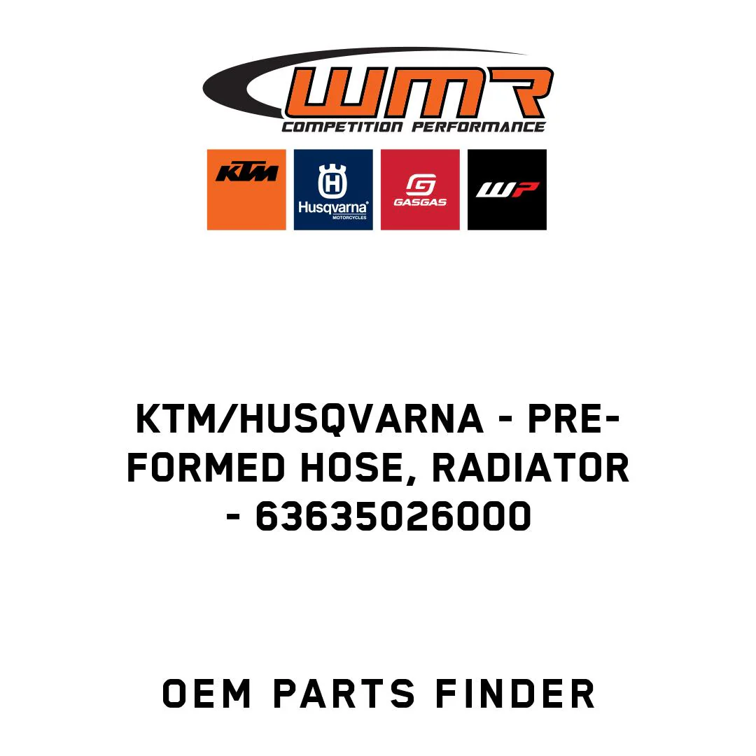 KTM/Husqvarna - Pre-formed hose, radiator - 63635026000