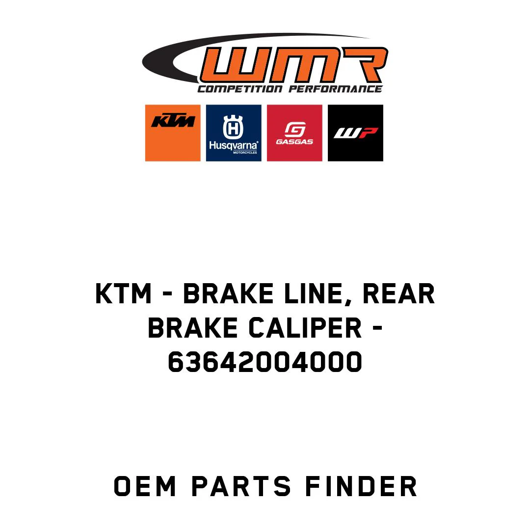 KTM - Brake line, rear brake caliper - 63642004000