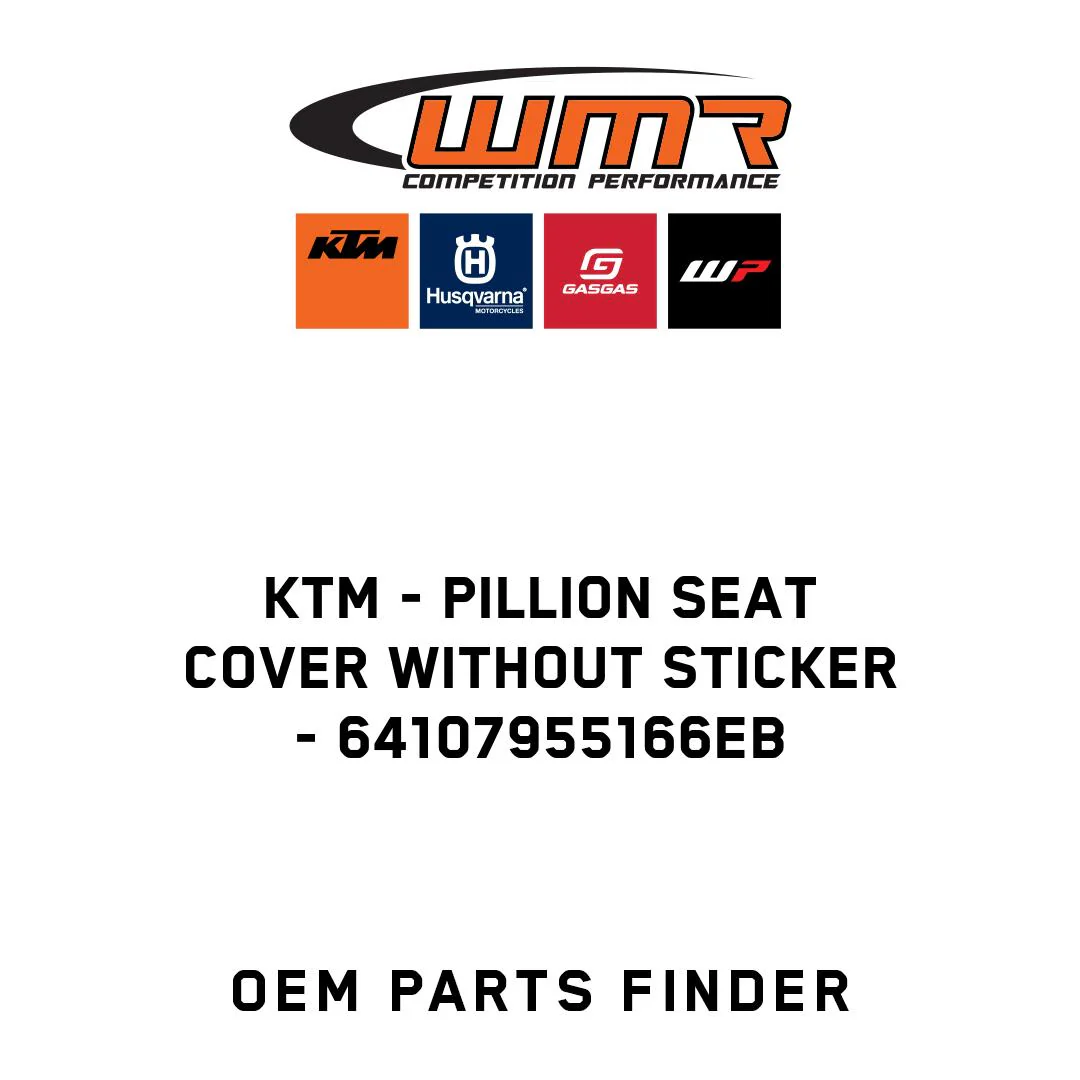 KTM - pillion seat cover without sticker - 64107955166EB