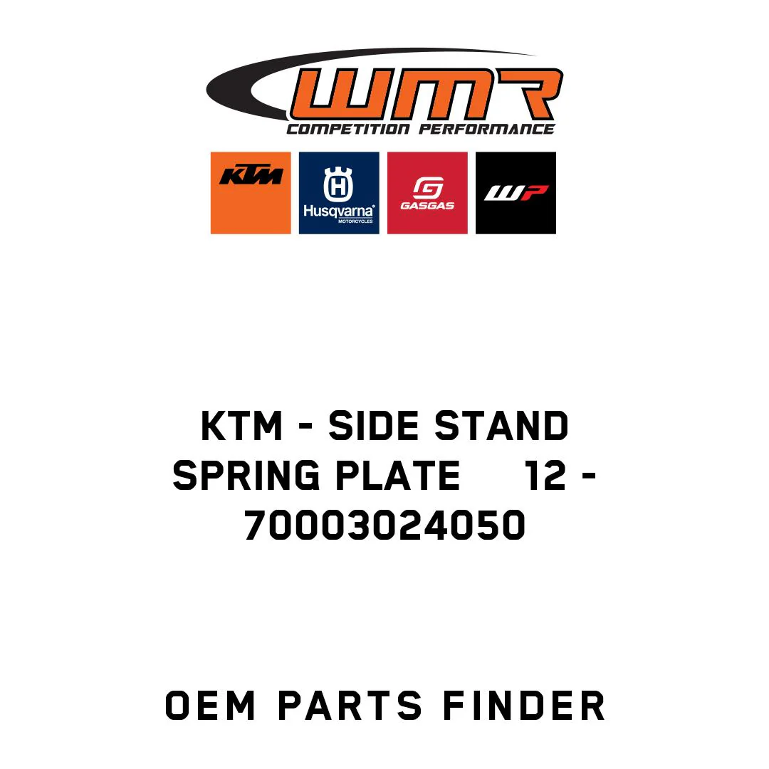 KTM - SIDE STAND SPRING PLATE     12 - 70003024050