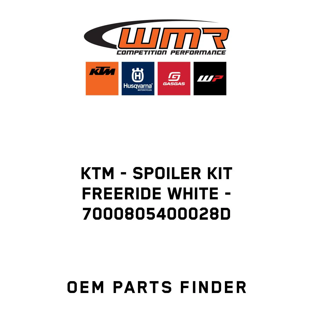 KTM - SPOILER KIT FREERIDE WHITE - 7000805400028D