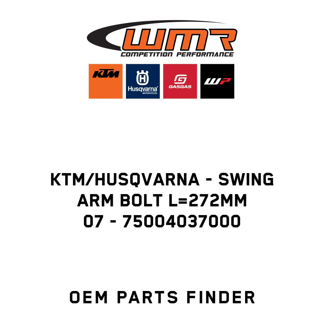 KTM/Husqvarna - SWING ARM BOLT L=272MM      07 - 75004037000