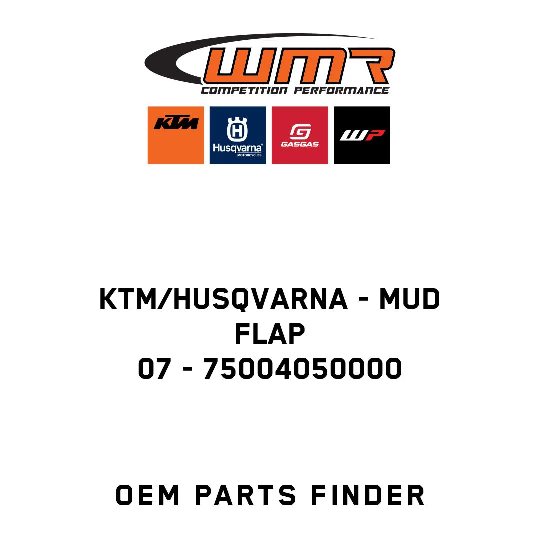 KTM/Husqvarna - MUD FLAP                    07 - 75004050000