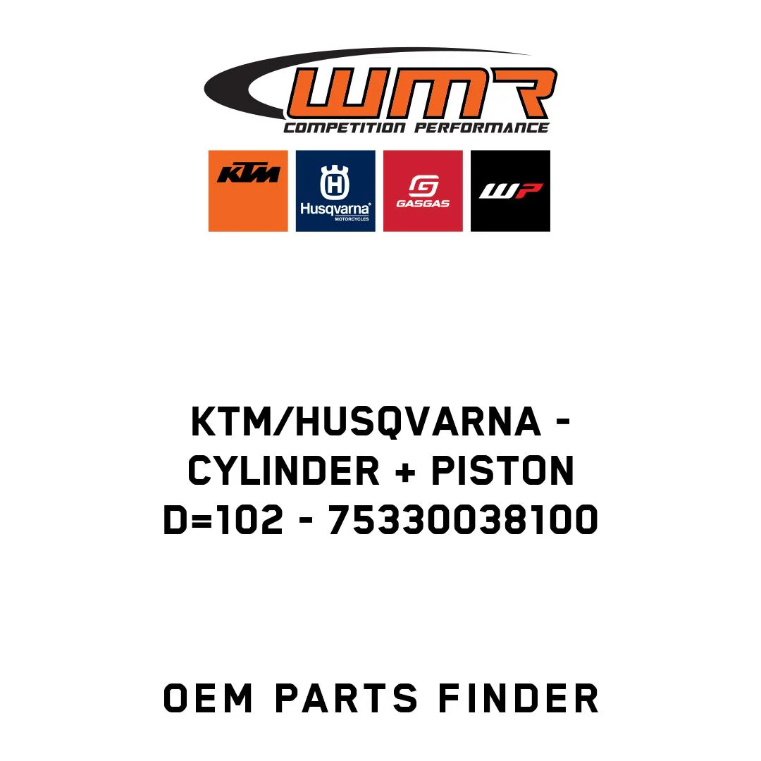 KTM/Husqvarna - CYLINDER + PISTON D=102 - 75330038100