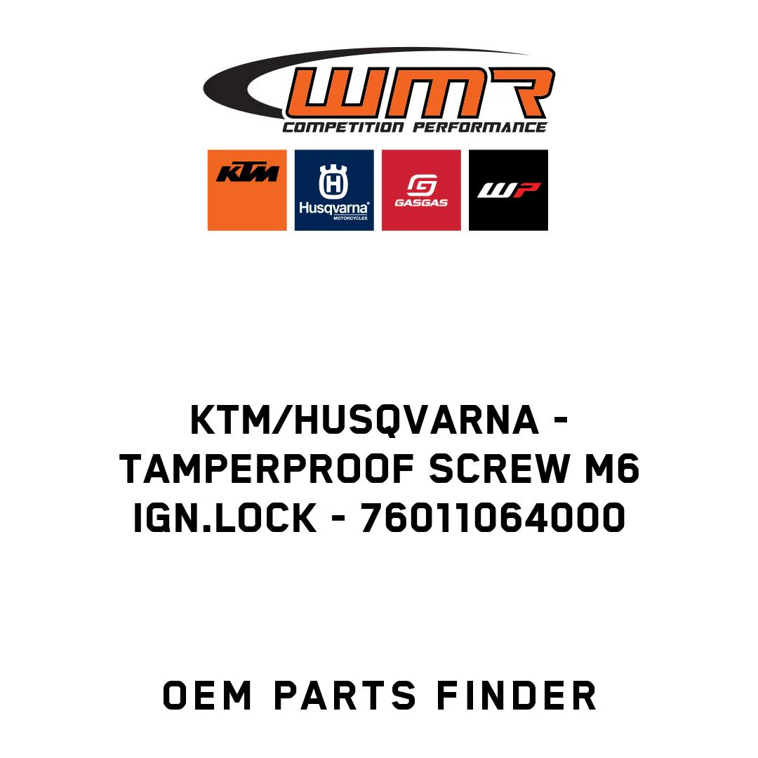 KTM/Husqvarna - TAMPERPROOF SCREW M6  IGN.LOCK - 76011064000