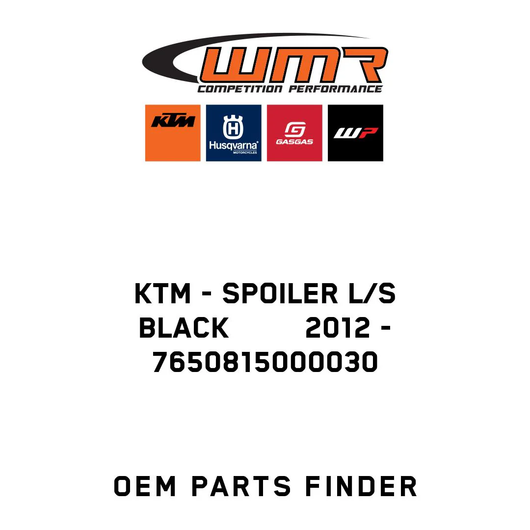 KTM - SPOILER L/S BLACK         2012 - 7650815000030