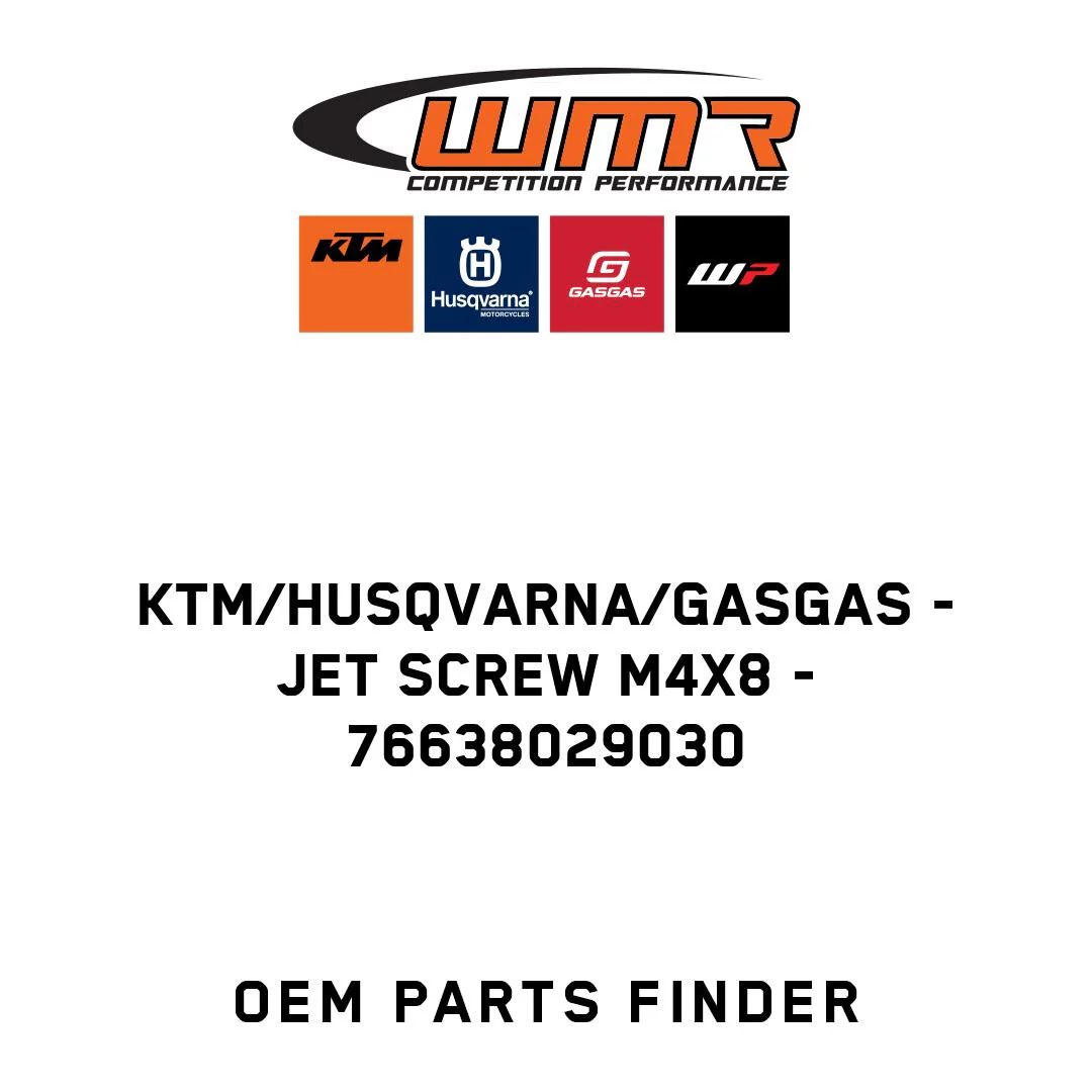 KTM/Husqvarna/GASGAS - Jet screw M4x8 - 76638029030