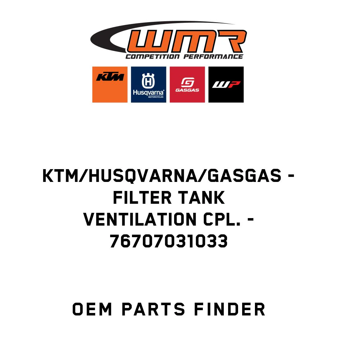 KTM/Husqvarna/GASGAS - Filter tank ventilation cpl. - 76707031033