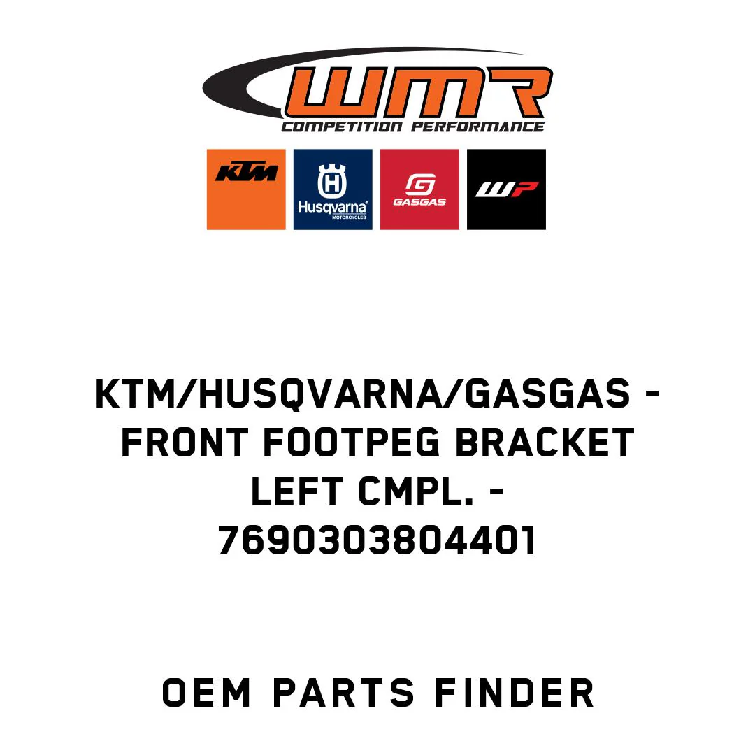 KTM/Husqvarna/GASGAS - Front footpeg bracket left cmpl. - 7690303804401