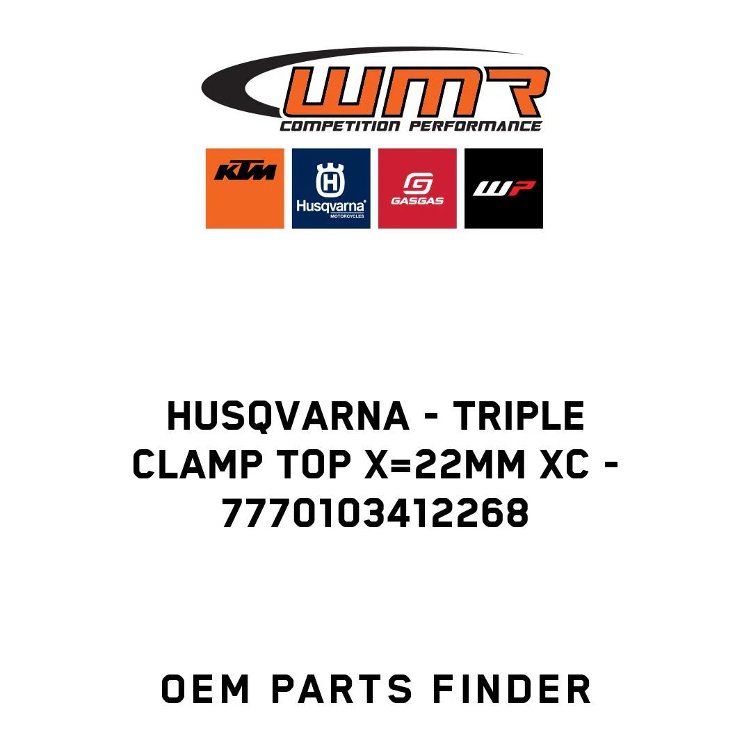 Husqvarna - Triple clamp top X=22mm XC - 7770103412268