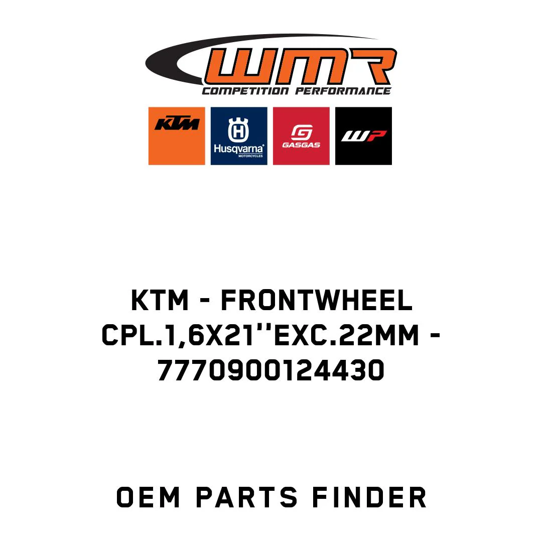 KTM - FRONTWHEEL CPL.1,6X21''EXC.22MM - 7770900124430