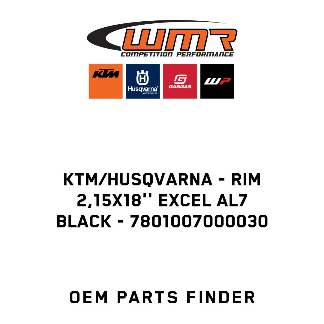 KTM/Husqvarna - RIM 2,15X18'' EXCEL AL7 BLACK - 7801007000030