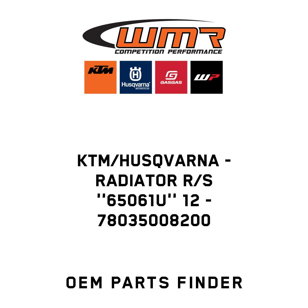 KTM/Husqvarna - RADIATOR R/S ''65061U'' 12 - 78035008200