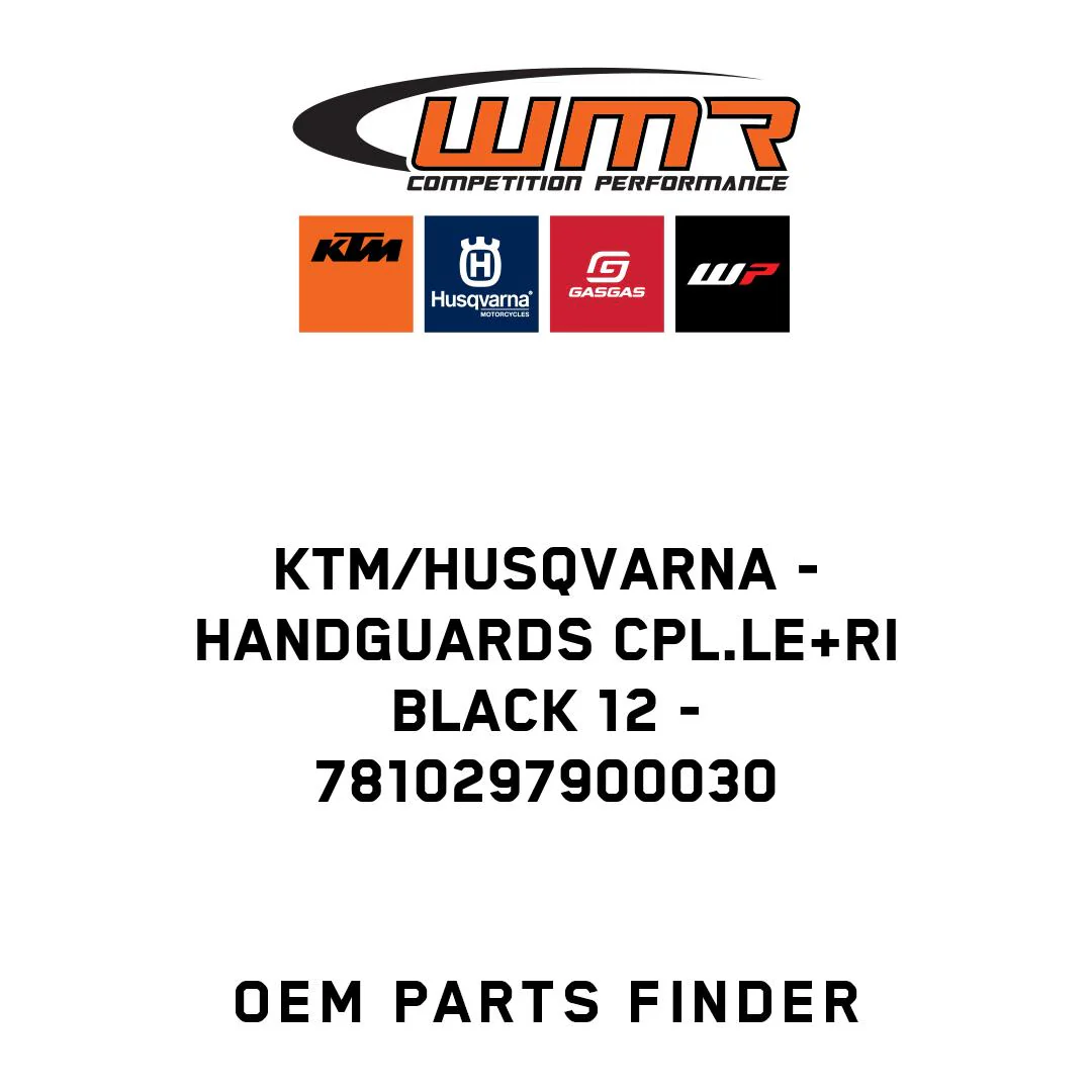 KTM/Husqvarna - HANDGUARDS CPL.LE+RI BLACK 12 - 7810297900030