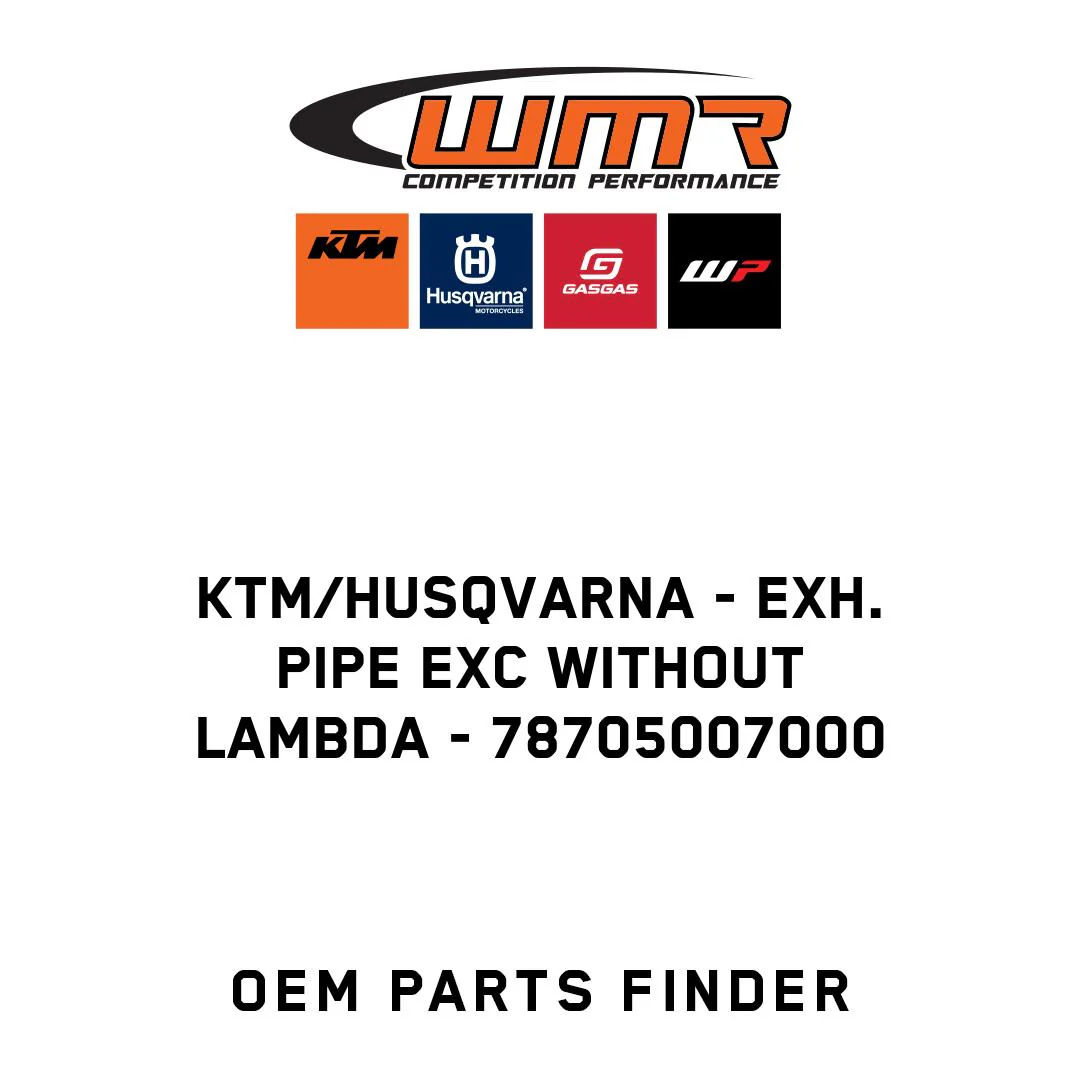 KTM/Husqvarna - EXH. PIPE EXC WITHOUT LAMBDA - 78705007000