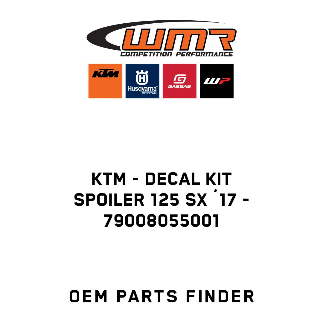 KTM - DECAL KIT SPOILER 125 SX ´17 - 79008055001