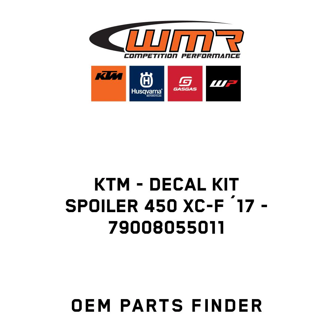 KTM - DECAL KIT SPOILER 450 XC-F ´17 - 79008055011