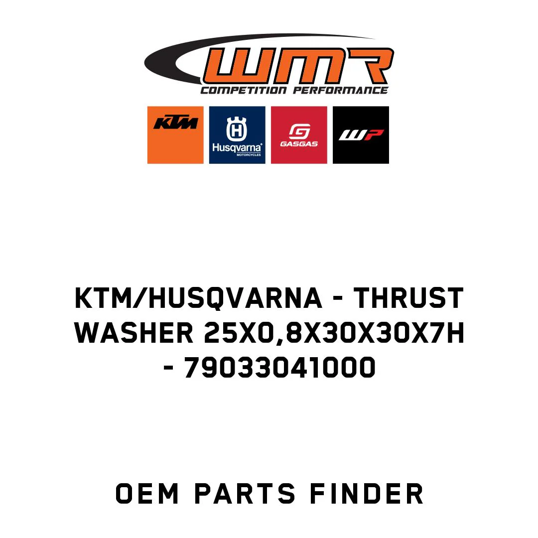 KTM/Husqvarna - Thrust washer 25X0,8X30X30X7H - 79033041000